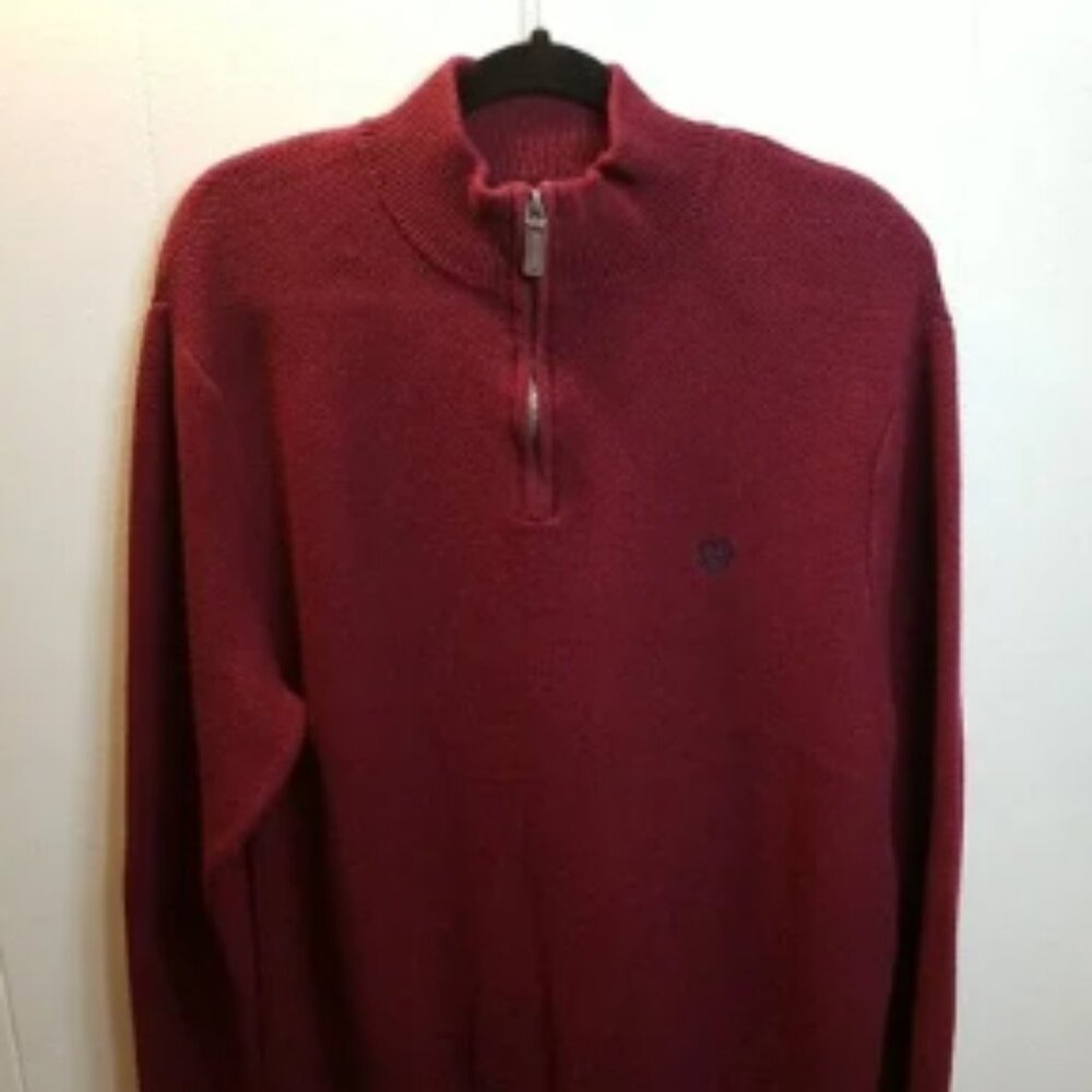 Red Quarter-Zip Sweater